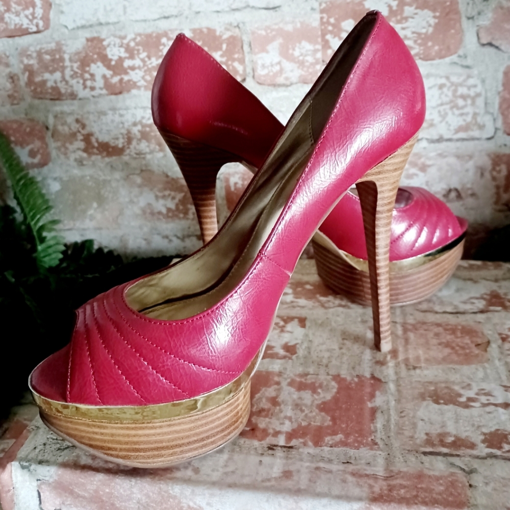 Bakers "Shae" Red Platform Stiletto Heels
